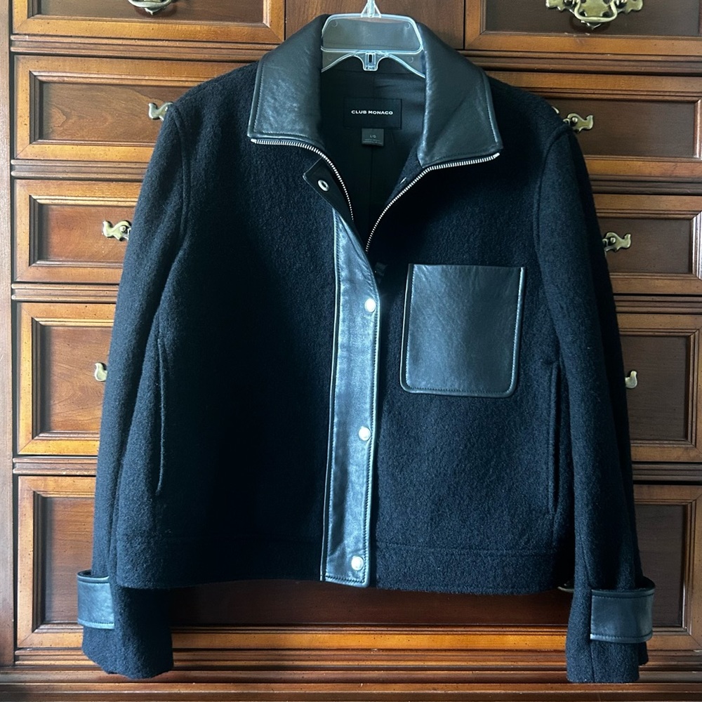 Club Monaco Wool/ Leather Jacket